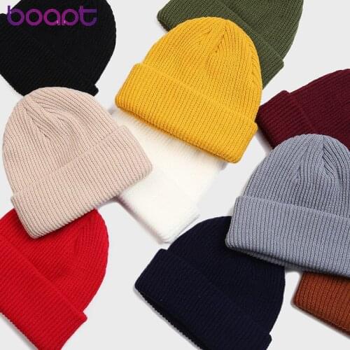 Winter Knitted Skullcap Kids Casual Hip Hop Hat Boys Girls Acrylic Beanie Cap Unisex Solid Color Keep Warm Elastic Hats 12 Color