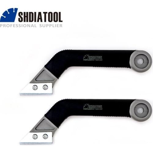 SHDIATOOL 2pcs Portable Tungsten Carbide Edge Blade Grout Saw Masonry Tiling Tile Jointing Pointing Tile Cleaning Remover Tool