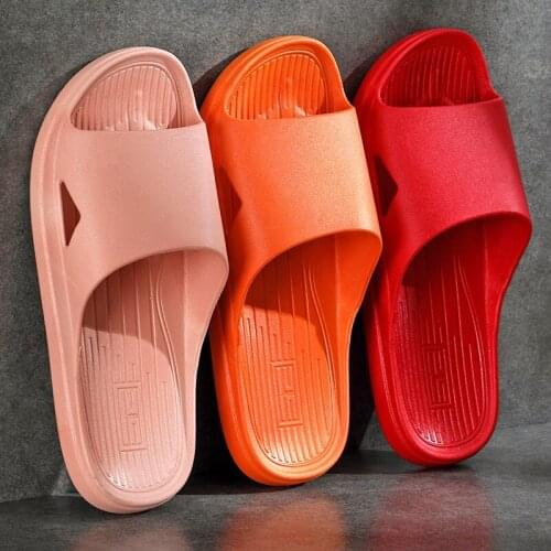 Summer Soft Thick Platform Slippers Women Indoor Bathroom Sandals EVA Anti-Slip Home Floor Slides Ladies PW002