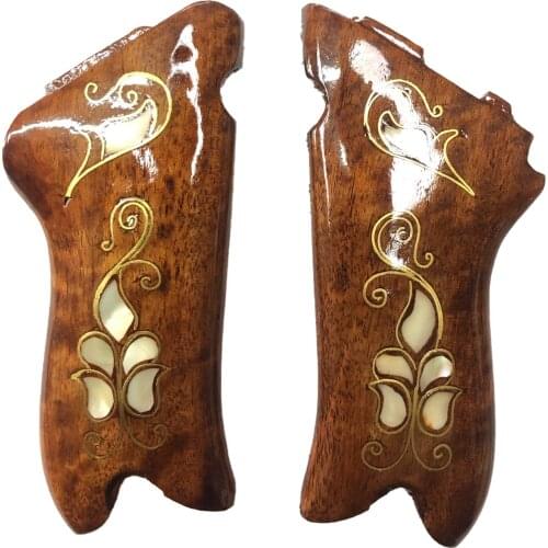 Luger P08 Roller Parabellum Pearl Inlaid Light Color Wooden Grip