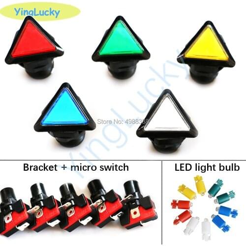 Pandora 12V 5V Illuminated LED Bulb Arcade Button LED white / red / yellow /blue / Colorful flashing Available game Accessories