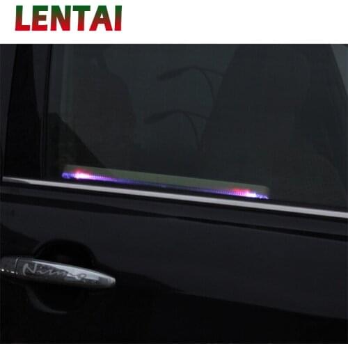 LENTAI 1PC Car window solar atmosphere light LED lamp For Abarth Fiat 500 BMW E46 E60 E36 E34 Mercedes Benz W204 Volvo XC90 V70