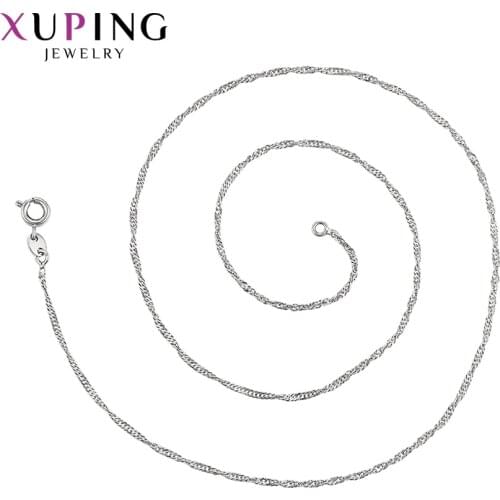 Xuping Elegant Jewelry Long Necklace Rose Gold-color Plated Necklace Beautiful Gifts for Women 45238
