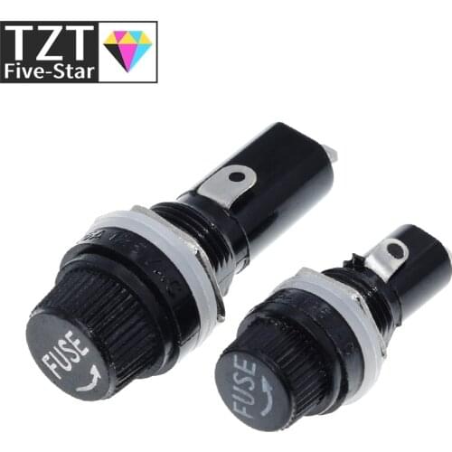 10Pcs 5*20mm 6*30mm Glass Fuse Holders 5x20 6x30 InsuranceTube Socket Fuse Holder For Insurance Panel Mount Fuse Holder