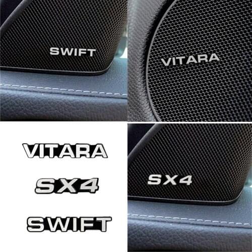 10pcs car audio decorate 3D Aluminum Badge Emblem Sticker For Suzuki SWIFT VITARA SX4 Accessories Car Styling