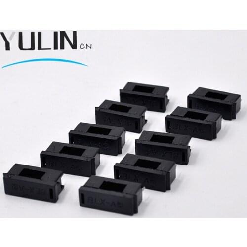 10Pcs/lot 5x20mm Fuse Holder With Cover Chassis/Panel Mount BLX-A Black For PCB Board terminal