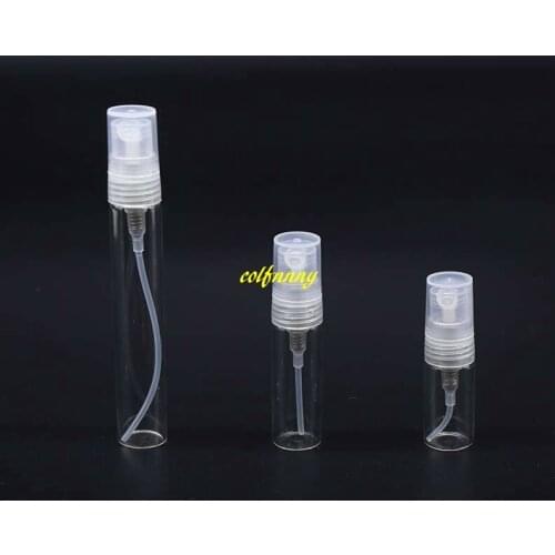 100pcs/lot 3ML 5ML 10ML Clear Sample Refillable Spray Glass Perfume Bottle Empty Parfume Bottles Atomizer Cosmetic Container