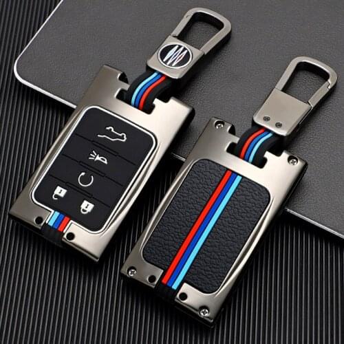1x Car Key Cover Case For Chevrolet CTS ATS XTS SLS SRX XLS DTS STS Seville Escalade 3/4/5Button C7 Corvette Zinc alloy Cadillac