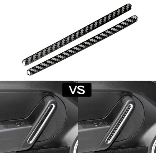 2 Pcs Real Carbon Fiber Car Door Handle Interior Decor Trim Sticker for Volkswagen Beetle 2012-2019 Car Styling Accessories