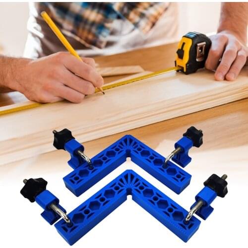 2 Pcs 90 Degree Positioning Squares, Right Angle Clamp With Aluminium Alloy L-Type Corner Clamp, 6 x 6"(15 x 15cm)