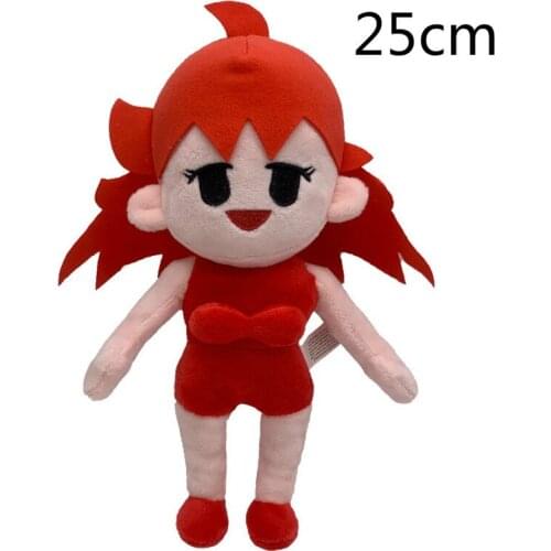 25cm Friday Night Funkin Girlfriend Plush Spooky Month Skid And Pump Soft Stuffed Animal Dolls Toy Exclusive Whitty Red Hair