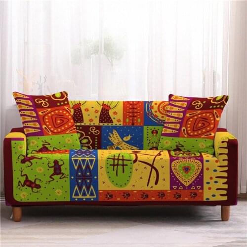 3D Digital Printing All-inclusive High Elastic Sofa Cover Vintage All Season Universal Slipcovers Dust Proof Stretch Couch Cover