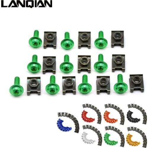 6mm Motorcycle CNC Fairing body work Bolts Screws 10PCS for Kawasaki ER6n ZX9R VERSYS 650cc ZR750 ZEPHYR Z750S GPZ900R 1990-1993