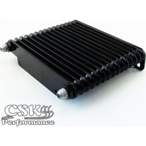 8-AN 32MM 15 ROW ENGINE/TRANSMISSION RACING COATED ALUMINUM OIL COOLER Black
