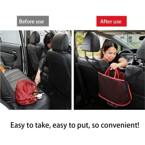 Car Net Pocket Handbag Holder Seat Back Organizer Mesh Large Capacity Bag for Purse Storage Phone Documents Pocket,Barrier of