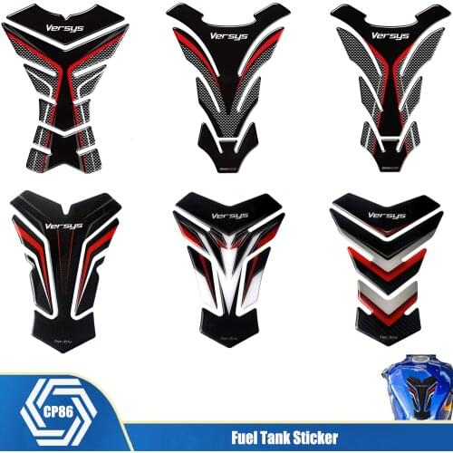 For KAWASAKI Versys X300 650 1000 Versys-X 300 Carbon Fiber 3D Motorcycle Sticker Gas Fuel Oil Tank Pad Protective Case