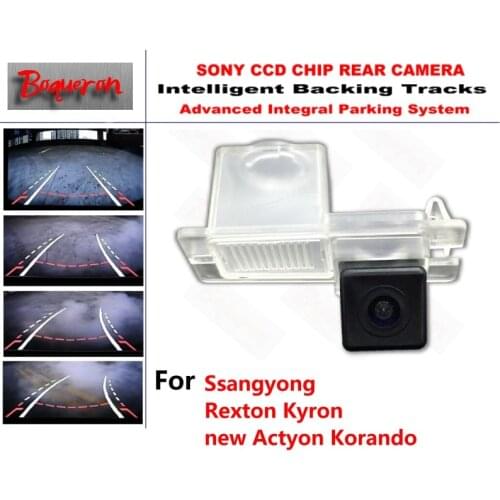 For Ssangyong Rexton Kyron new Actyon Korando CCD Car Backup Parking Camera Intelligent Tracks Dynamic Guidance Rear ViewCamera