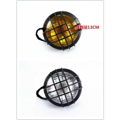 Motorcycle Refit Headlamp Black Plastic Four-grid Mesh Headlamp (excluding Headlamp Bracket)