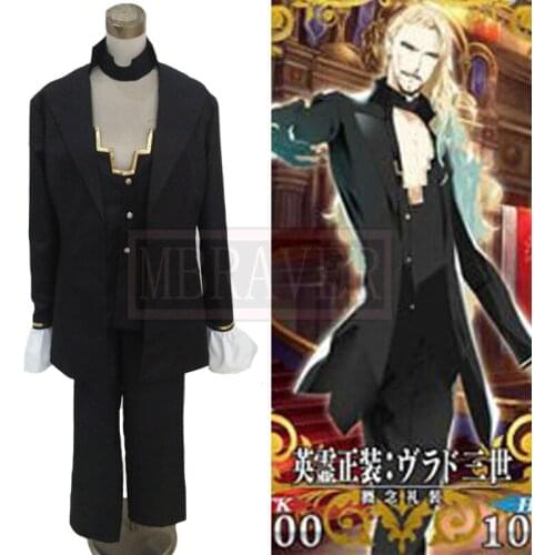 Fate/Grand Order FATE Fate Apocrypha Lancer of Black Vlad III Multicolor Christmas Party Halloween Uniform Cosplay Costume
