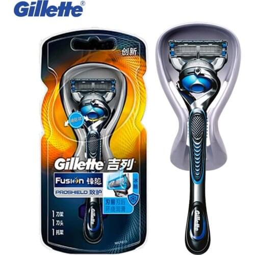 Gillette Fusion Shaving Razor blades Proshield FlexBall chill cooling shaver 1 handle 1 blade safety Straight Razors for men