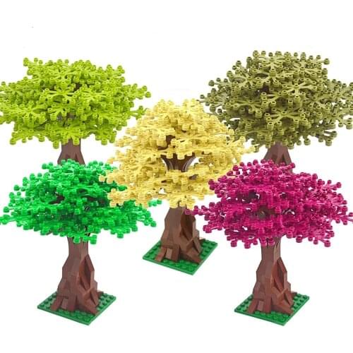 DIY Building Blocks Garden Plants Tree Educational Creative Figures Bricks Size Compatible With lego Toys For Children