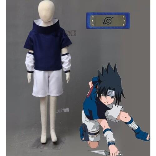 MMGG Uchiha Sasuke Cosplay Costume and blue headband custom made Any size