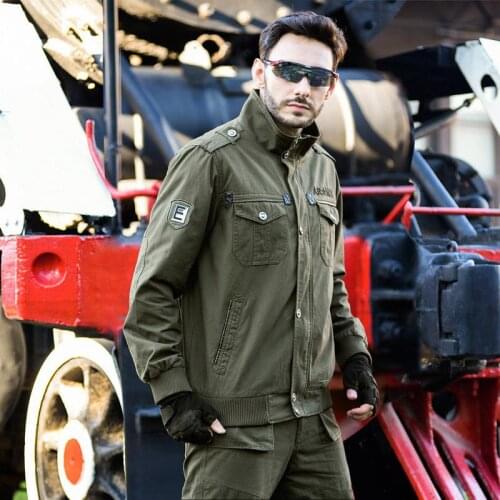 Army Green Outdoor Pure Cotton Flight Men Jacket Men Clothing Bomber Jacket Men Men Winter Coat