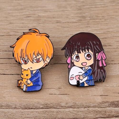 L3498 Cute Enamel Pin Brooches Cartoon Creative Metal Brooch Pins Denim Hat Badge Collar Jewelry 1pcs