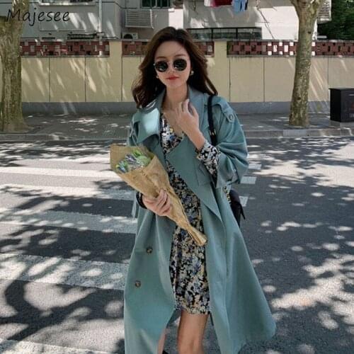 Женские двубортные тренчи Majesee China At AliExpress