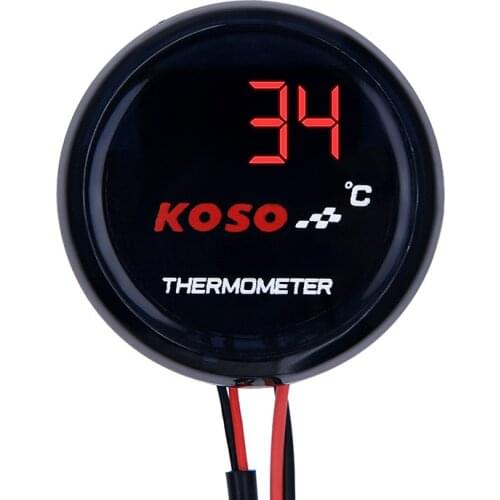 Koso Round Water Temp Meter Adapter Sensor Set For Yamaha NMAX TMAX XMAX Motorcycle Water Temperature Gauge 0~120 Degree Display