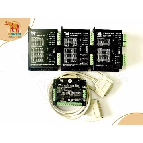NEW! Wantai Driver3 PCS DQ545MA PEAK4.5A 18- 50V 128micro CNC Router Engraving Grind Foam For Nema23 24 34 motor