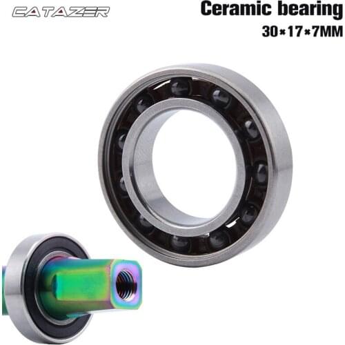 Square Hole Axis Patching Palin 30*17*7mm For Fixed Gear MTB Road Foldable Bicycle Bike Bottom Bracket Ceramic Bearing