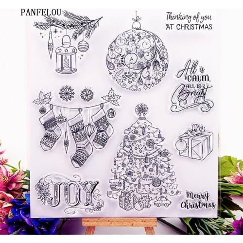 PANFELOU Easter stocking Transparent Silicone Rubber Clear Stamps cartoon for Scrapbooking/DIY Easter wedding album