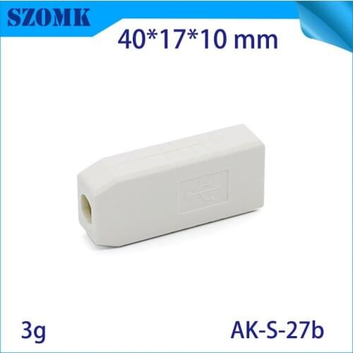 Plastic usb case small electronics enclosure for pcb sensor box (100 pcs) 40*17*10mm smart control enclosure diy project box
