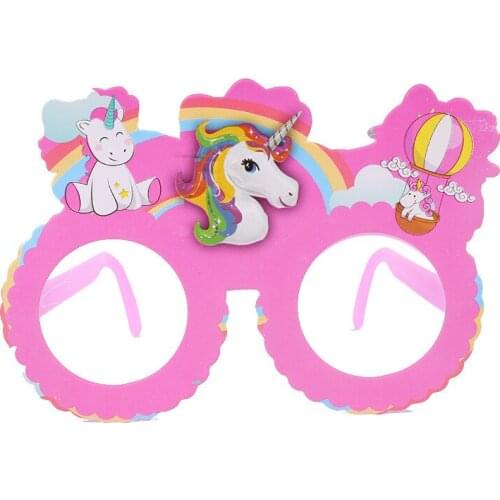 New Unicorn Happy Birthday Gift Pink Funny Costume Glasses Sunglasses Mask Photos Props Wedding Supplies Decoration Party Favors