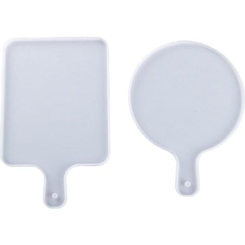 DIY Coaster Plate Casting Silicone Mould Crafts Jewelry Making Tool Serving Board Tray Crystal Epoxy Resin Mold