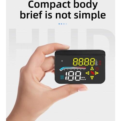 2021 Dual System HUD OBD Head Up Display OBD2 GPS Windshield Speed Projector Security Alarm Water Temp Overspeed RPM M17