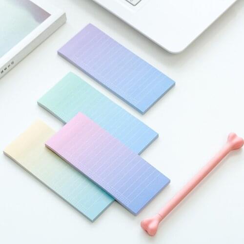 1Pcs/40 Sheets Simple Note Pads Gradiant Color To Do List Memo Pads Planner Student Notepad School Stationery Note Pads