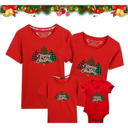 Christmas Family Matching Outfits Father Mother Daughter Son T-Shirt Family Xmas Adult Kids Baby Clothing Mommy And Me Clothes