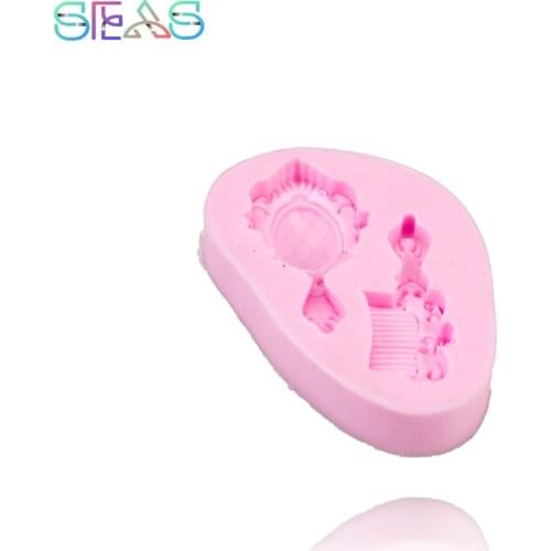 Comb Silicone Molds Free Shipping Mirror Jelly And Candy Mold Party Decoration Baking Tray Cake Decorating Tools