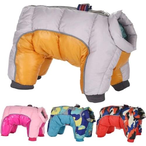 Warm Dog Clothes For Puppy Pet Dog Coat Jacket Waterproof Reflective Winter Pet Dog Clothing