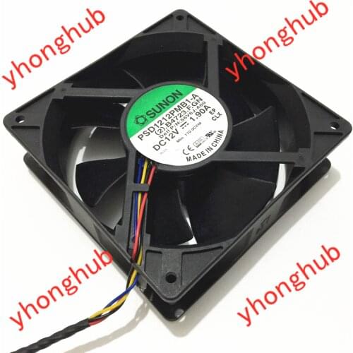 SUNON PSD1212PMB1-A (2).B4723.F.GN DC 12V 1.90A 120x120x38mm 4-wire Server Cooling Fan