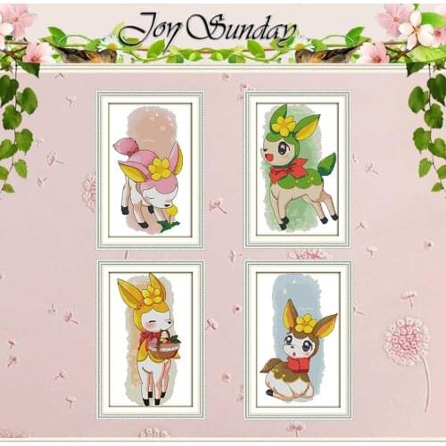 Four Season Deer Patterns Counted Cross Stitch 11CT 14CT Cross Stitch Set Wholesale Cross-stitch Kit Embroidery Needlework