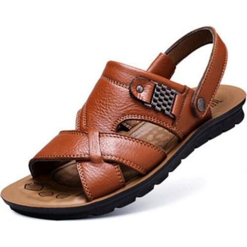 Xgdezhfne Men's Leather Sandals