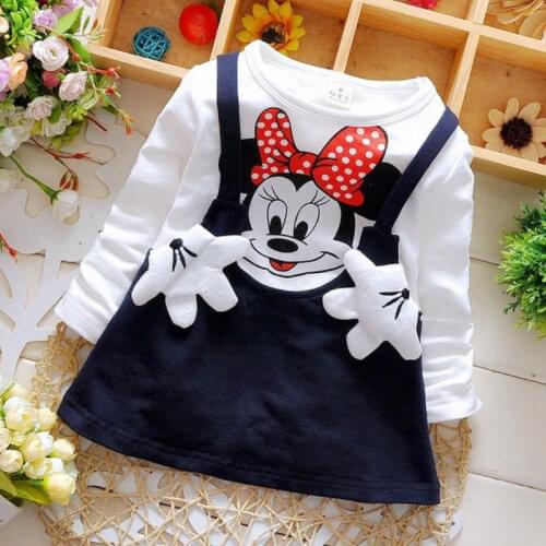 Baby Girl T Shirt Womens 2019 Spring Primer 0-1-2 Year Old Girl Long Sleeved T-shirt Baby Dress Baby Fall