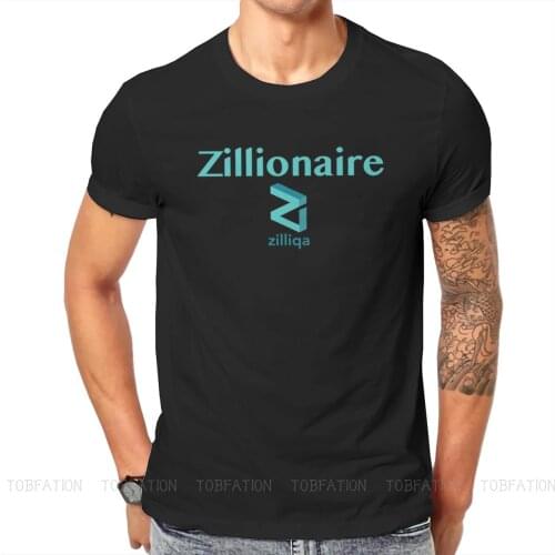 Zillionaire Zilliqa Cryptocurrency Crypto Miner T Shirt Vintage Grunge Loose Crewneck TShirt Top sell Harajuku Mens Clothes