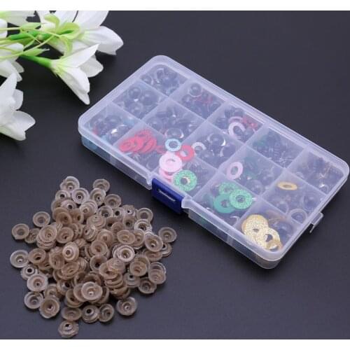 150pcs/set 14mm Tiny Round Safety Eyes Plastic Glitter Toy with Washer for Bear Doll Puppet Making DIY