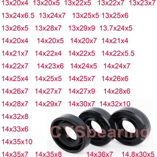 2pcs TC Type Skeleton Oil Seal Gasket 14x22x7 14x25x7/14x28x7/14x30x5/7/14x24x32x7 14x35x10mm NBR Black Rubber Radial Shaft Ring