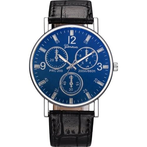 2020 Men Casual Quartz Watch Relogio Masculino Blu Ray Glass Watch Neutral Quartz Simulates The Wrist Watch Business Wristwatch