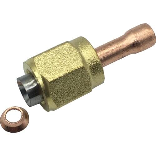 3/8" female SAE X 3/8" ID copper quick connector can be used for all coolant components in refrigeration and AC installations